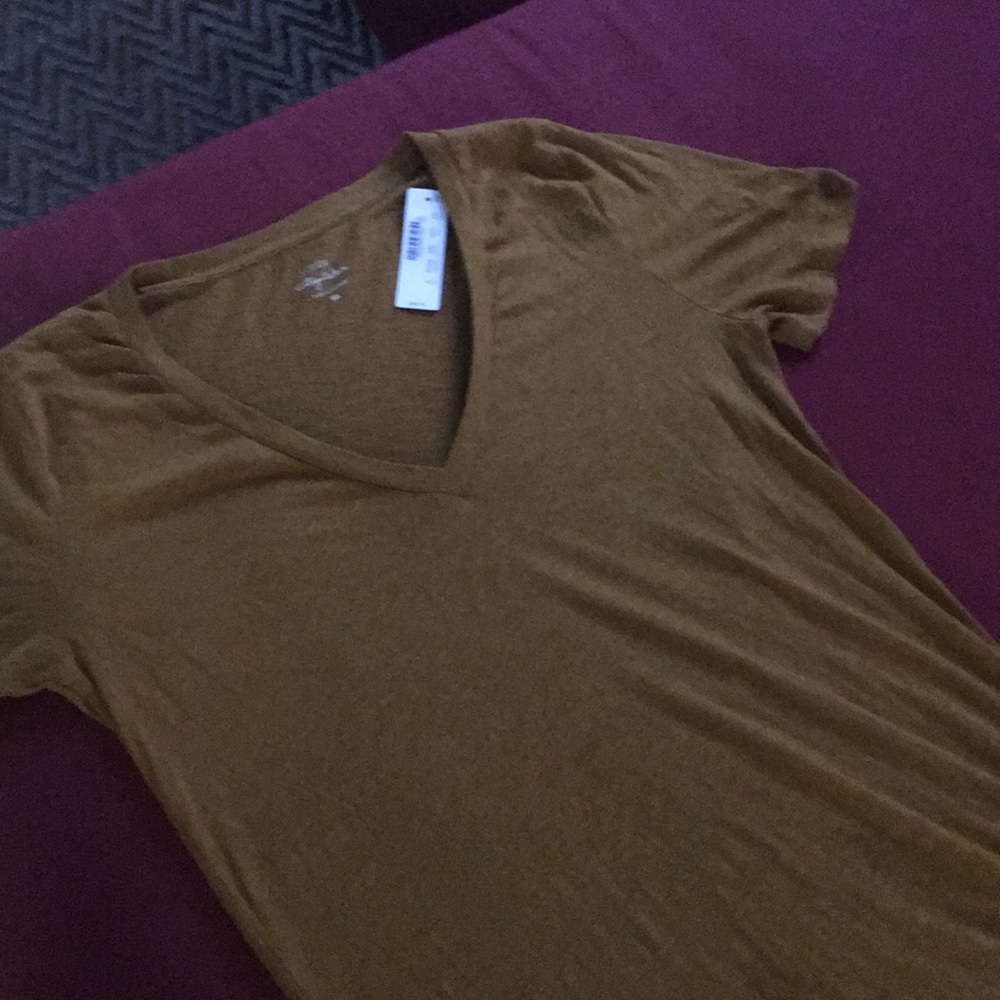 Gold J. Crew Vintage Cotton T-Shirt NWT